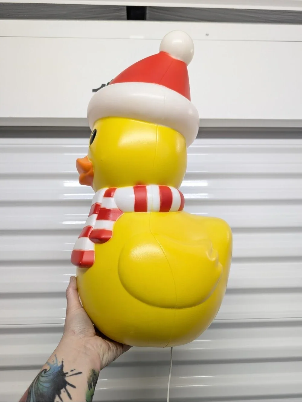 Holiday Living 22-in LED Christmas Rubber Duck Blow Mold Jeep Retro Vintage